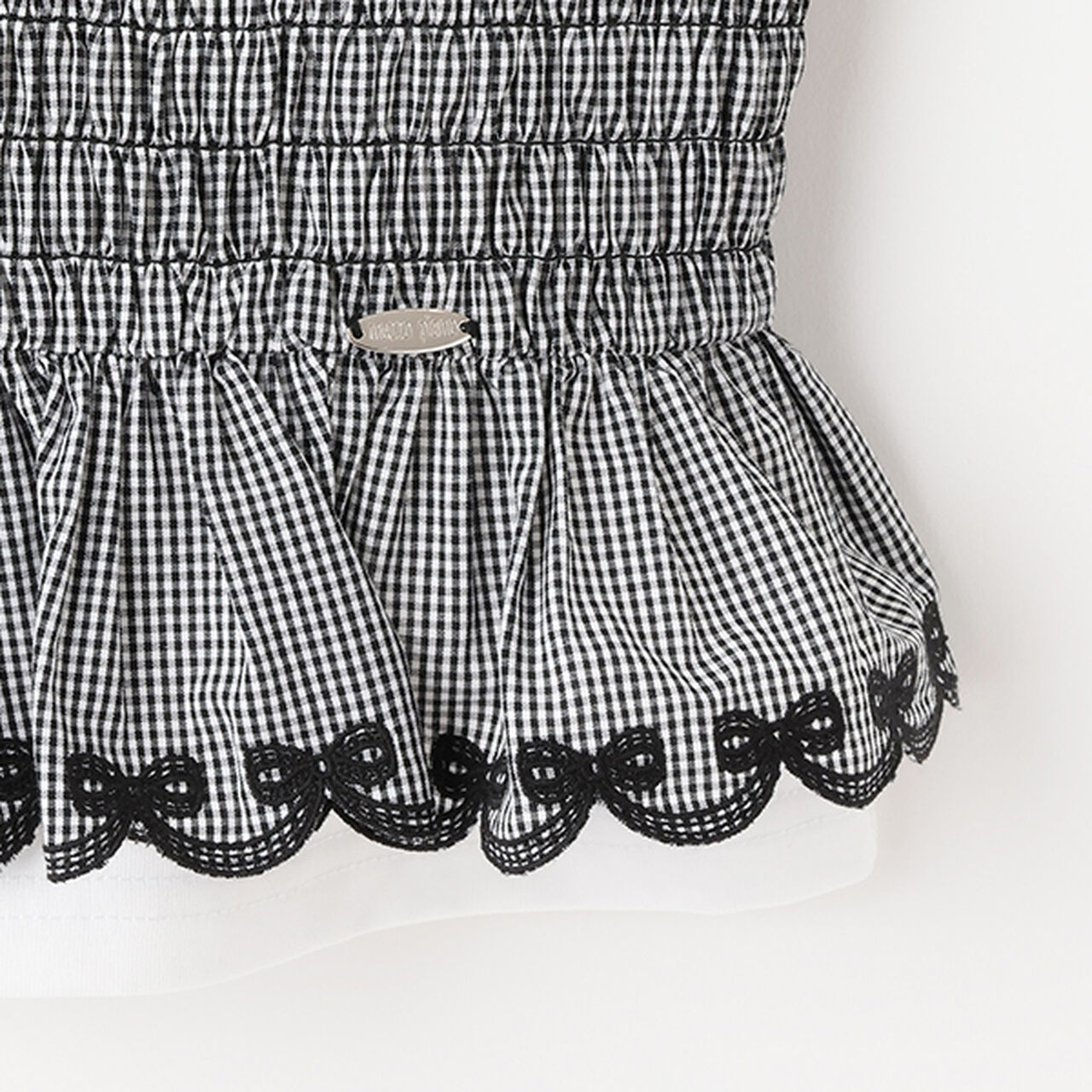 Cutwork Camisole Tunic & T-Shirt Set,Blue, large image number 7