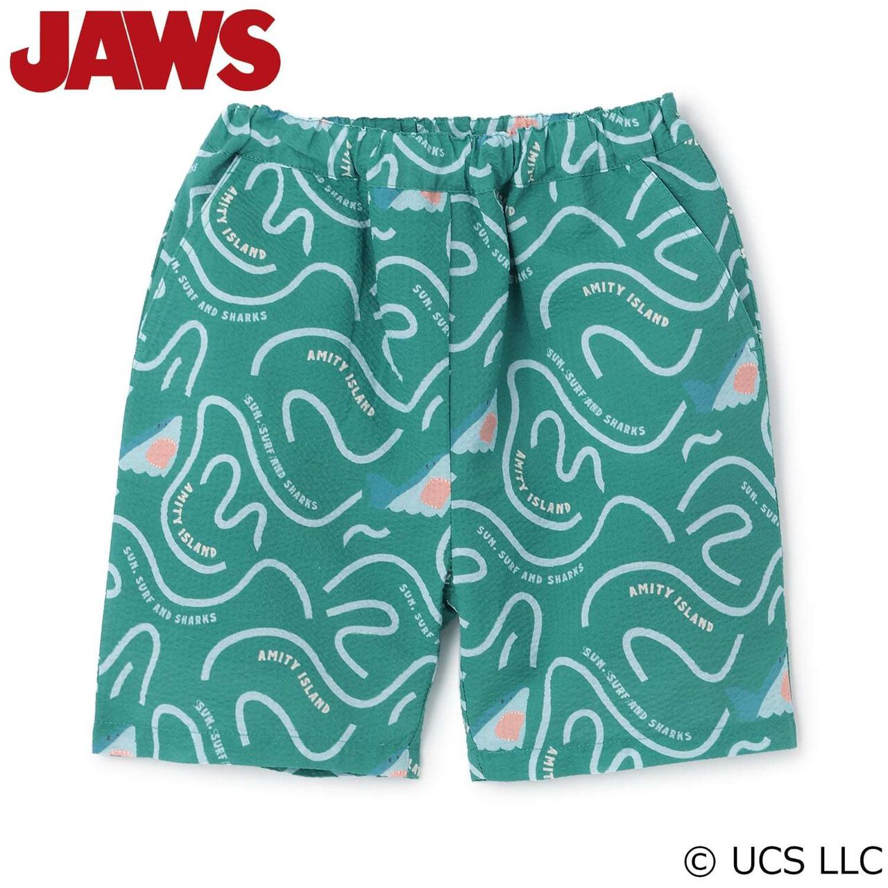 [WEB Exclusive] [JAWS] Seersucker Pattern Half Pants,Green, large image number 2