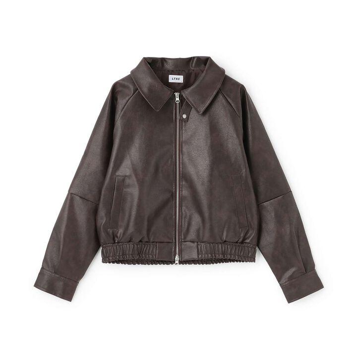 LTXC [Washable, Adjustable] Faux Leather Jacket,Black, medium image number 9