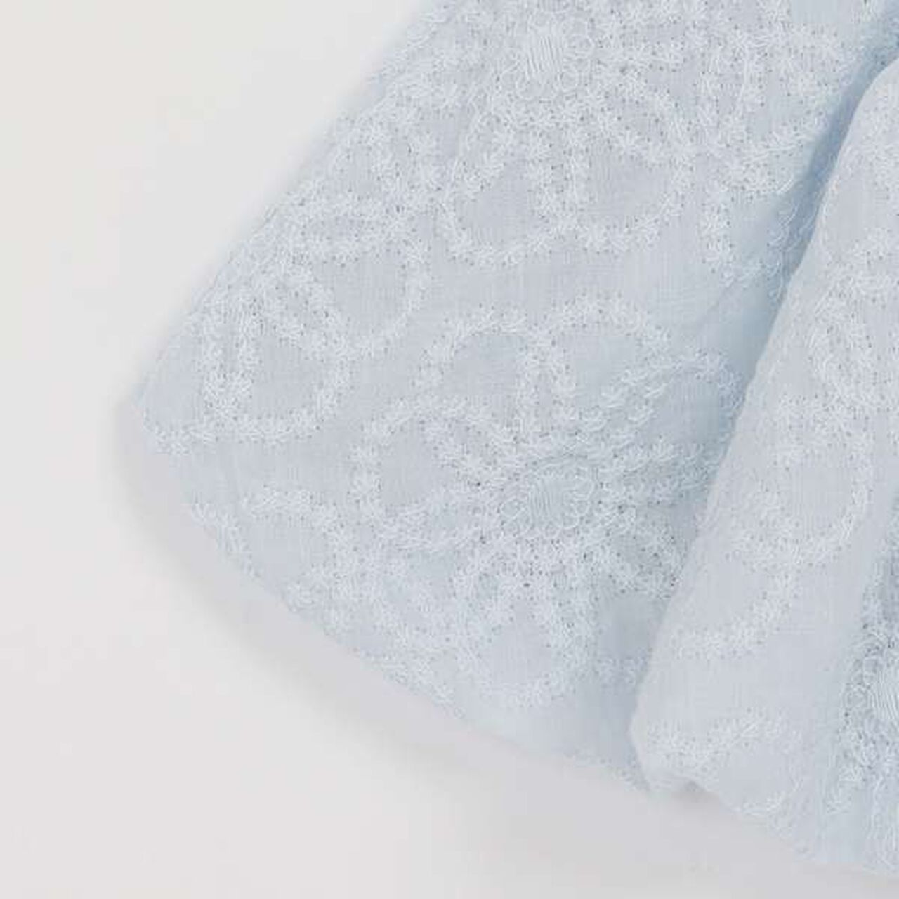 Lace Balloon One-Piece Dress,Sax blue, large image number 4