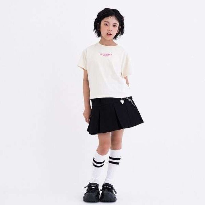 [Daily Price] 100% Cotton Patch-Style Short Sleeve T-Shirt,Ivory, medium image number 8