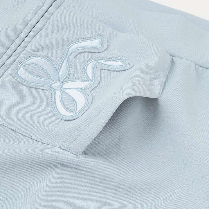 Ribbon Appliqué Double Zip Parka,Ivory, medium image number 4