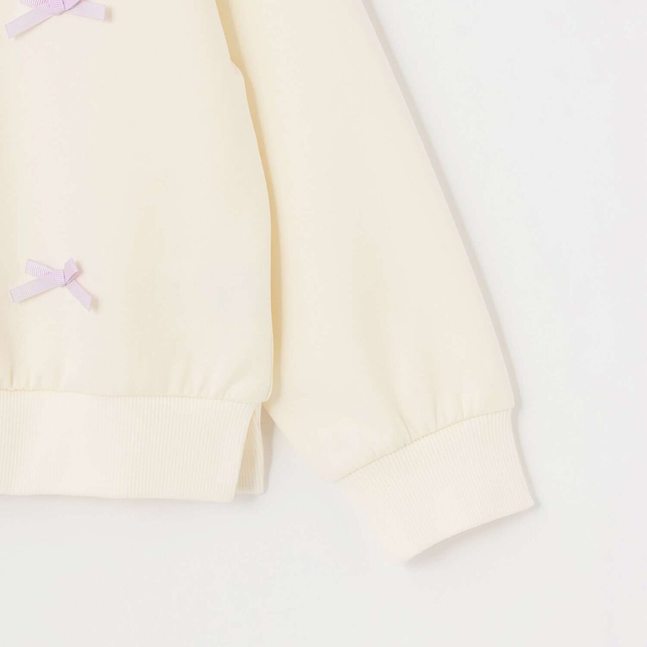 [School-Ready] Puff Sweatshirt Ribbon Pullover,Black, large image number 6