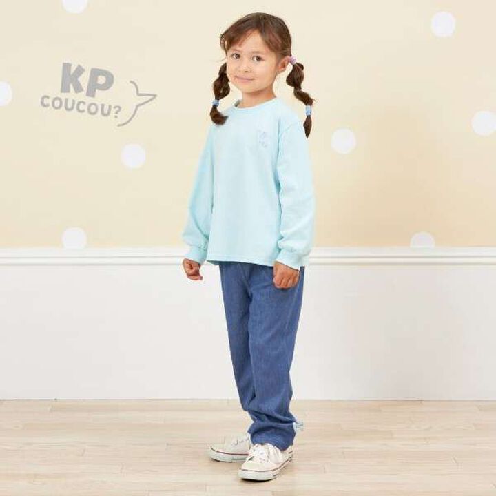 KP Coucou Single-Point Embroidery Long-Sleeve T-Shirt (80-140),Off white, medium image number 1