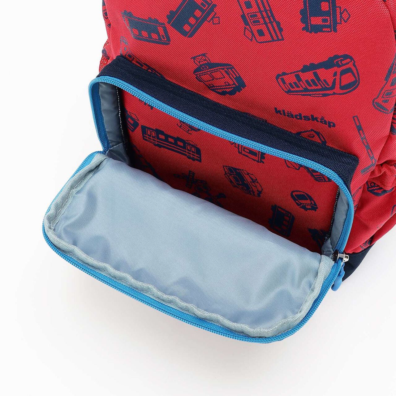 Train Appliqué All-Over Pattern Backpack,Gray, large image number 10