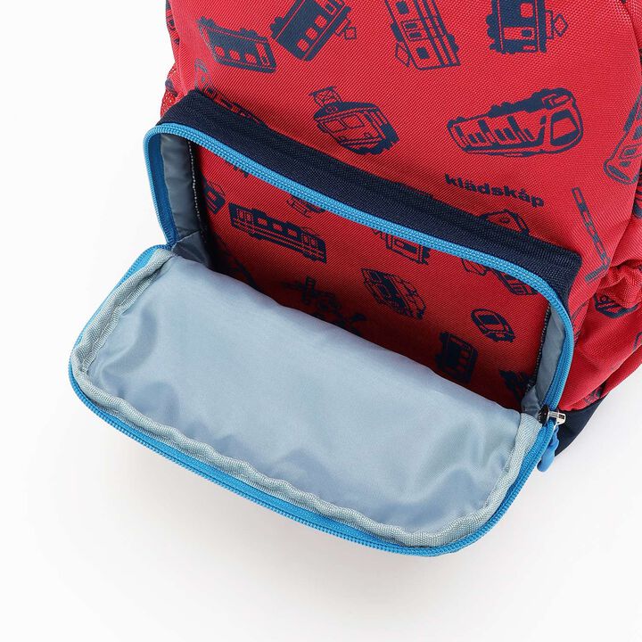 Train Appliqué All-Over Pattern Backpack,Gray, medium image number 10