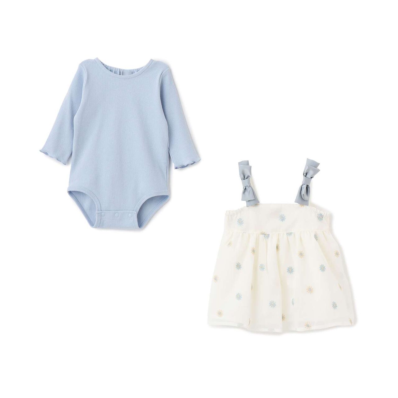 Link Floral Embroidery Outfit Set,Light pink, large image number 2