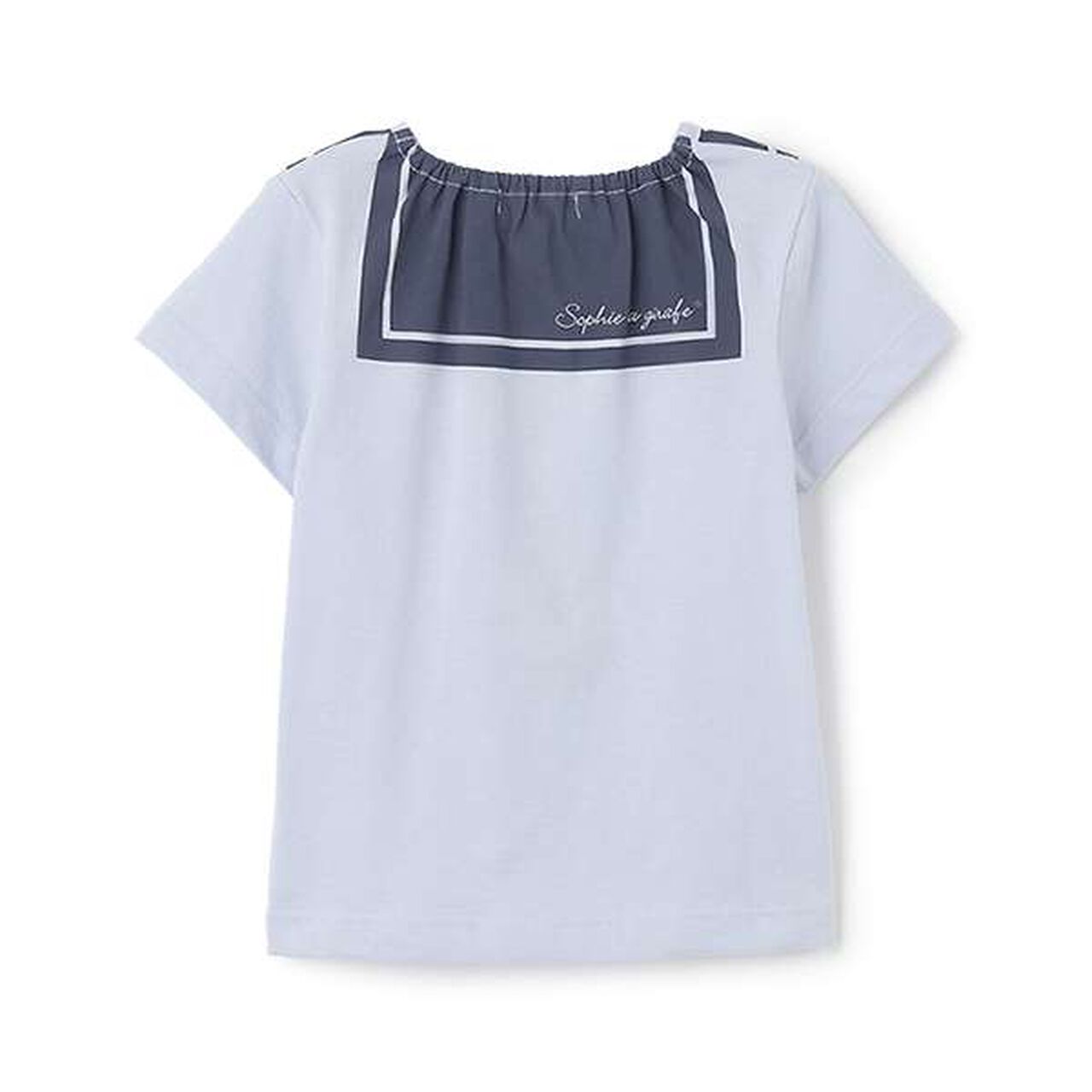 Sailor Print Short Sleeve T-Shirt,Off white, large image number 1