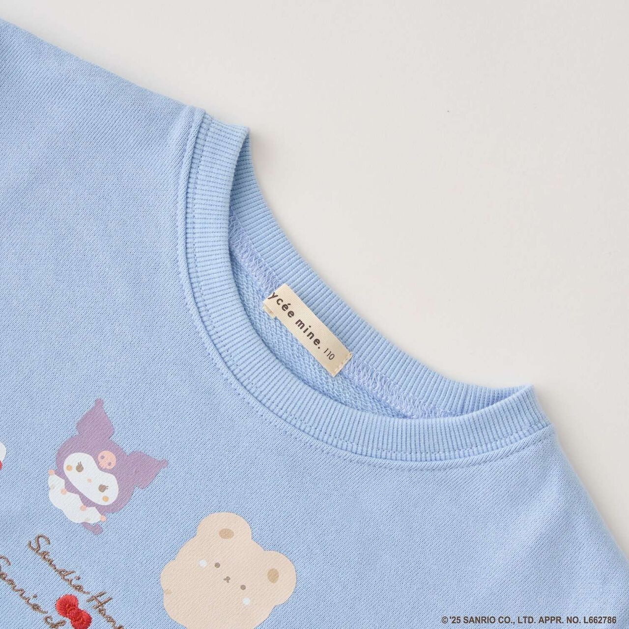 [Studio Hanul x Sanrio Characters] Peplum Silhouette Print Sweatshirt,Lavender, large image number 7