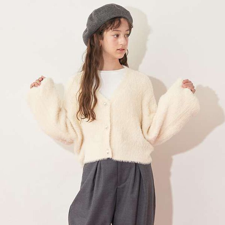 [AMI] Shaggy Cardigan &times; Long Sleeve T-Shirt Set,Light blue, medium image number 19