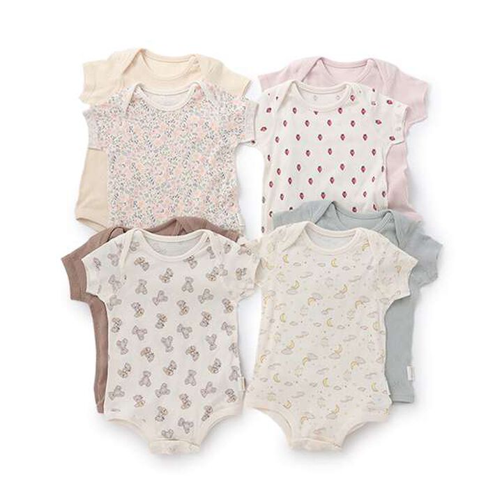 [Weak Acidity] Short-Sleeve Bodysuit,Pink, medium image number 11