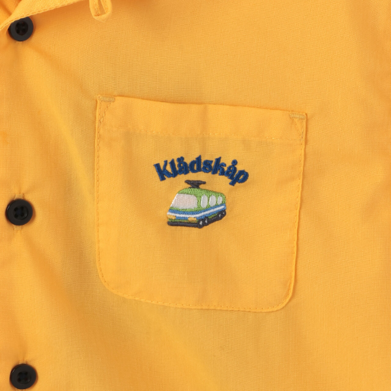 Dinosaur & Vehicle Embroidered Short-Sleeve Shirt,Emerald green, large image number 5