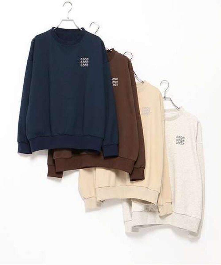 Logo Sweatshirt Pullover,Beige, medium image number 2