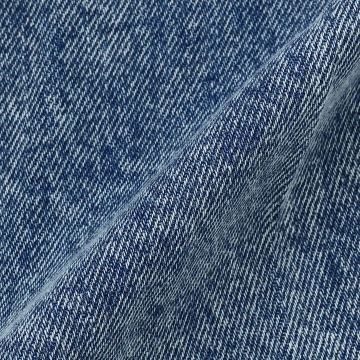 Denim & Faux Leather Skirt with Decorative Chain,Navy, medium image number 10