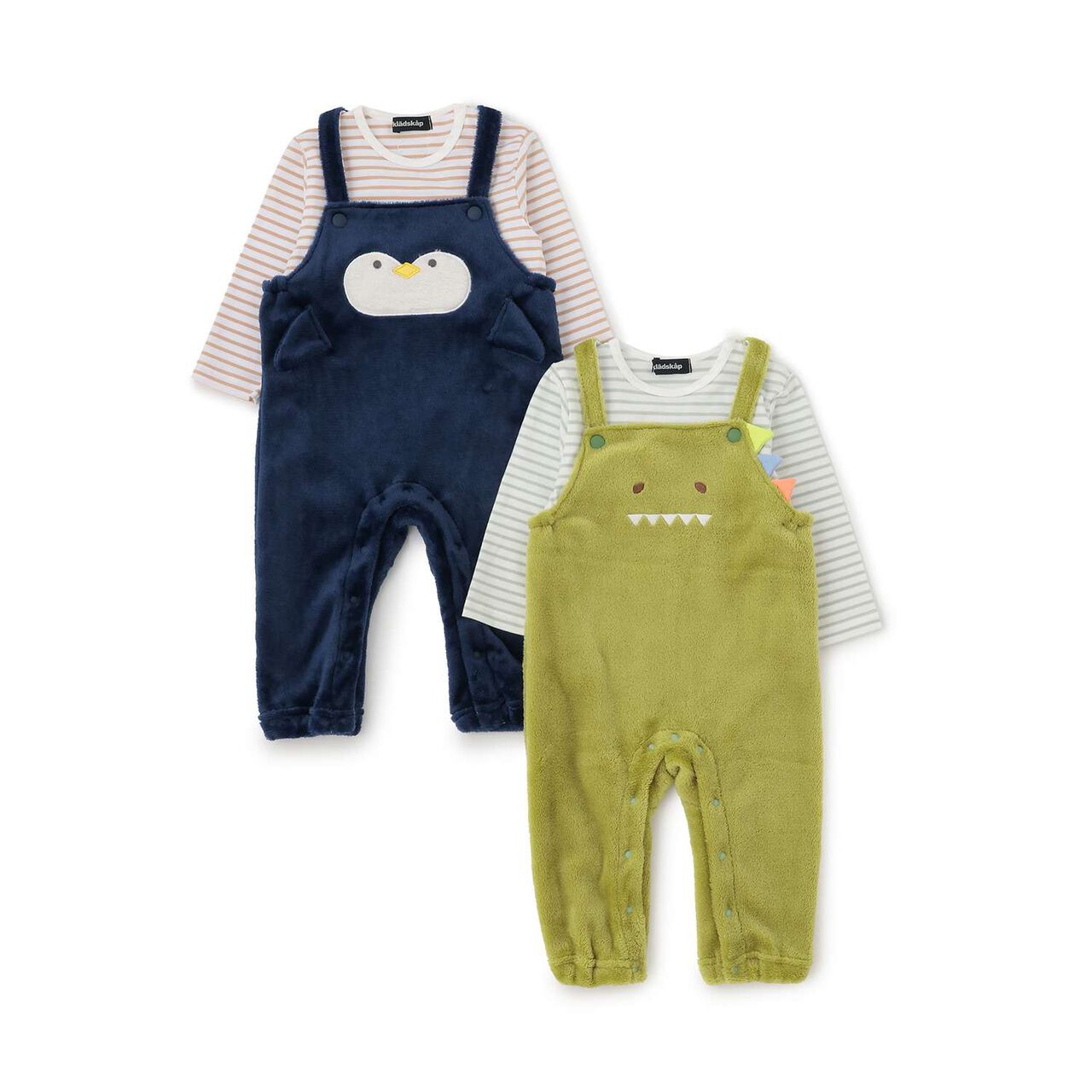 Creature T-Shirt & Boa Fabric Overalls Set,Navy, large image number 5