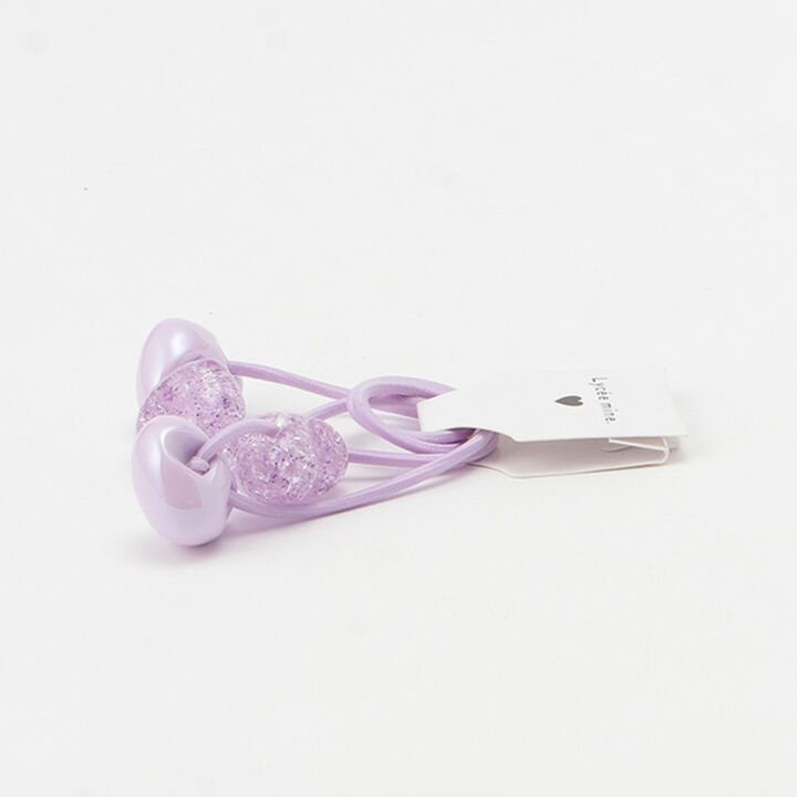 [Lycee Mine Ballet Series] Lame Heart Hair Tie 2P Set,Lavender, medium image number 5