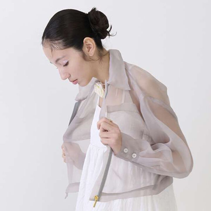 [LADIES] Sheer Shirt Jacket,White, medium image number 20