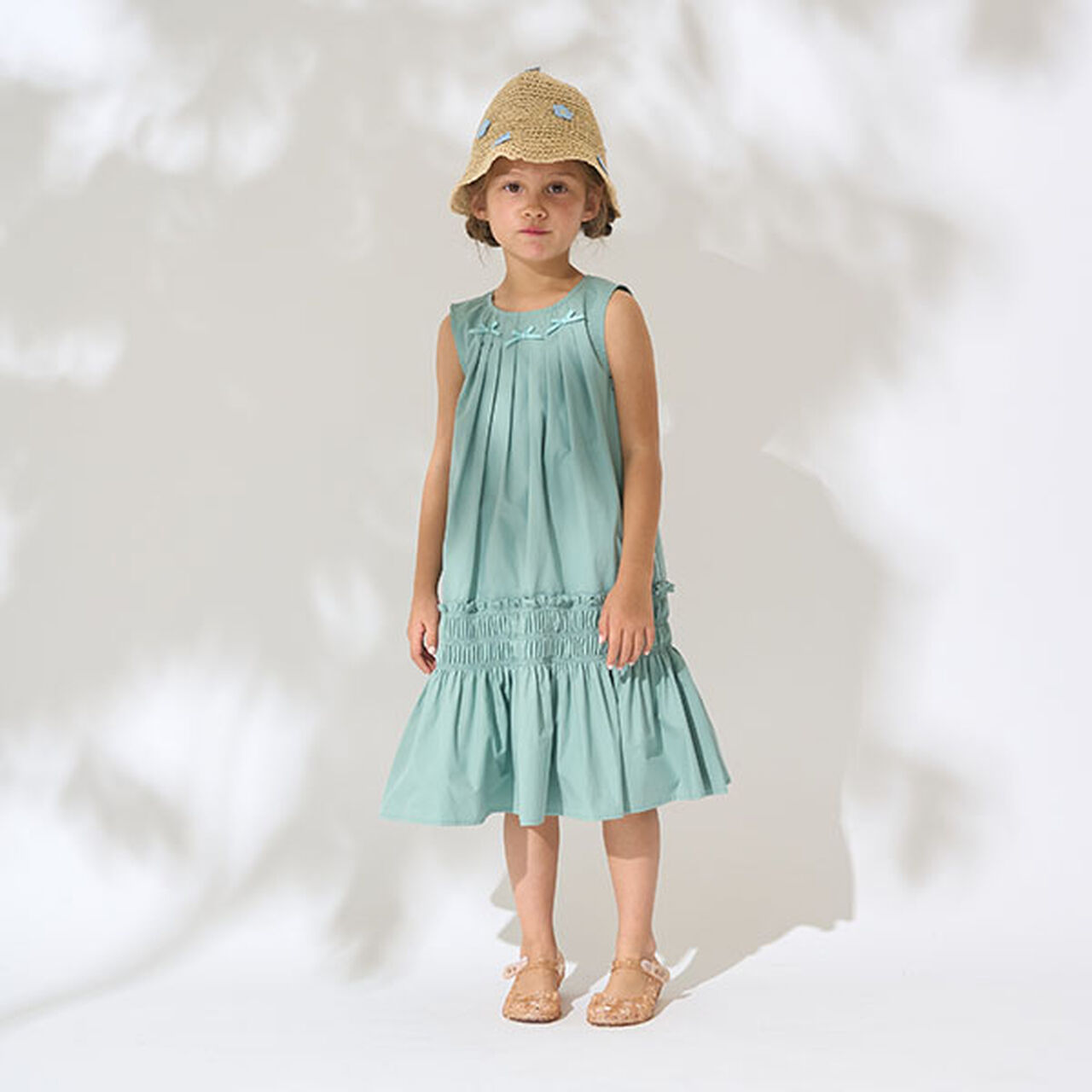 Shirred Tiered One-Piece Dress,Off white, large image number 29