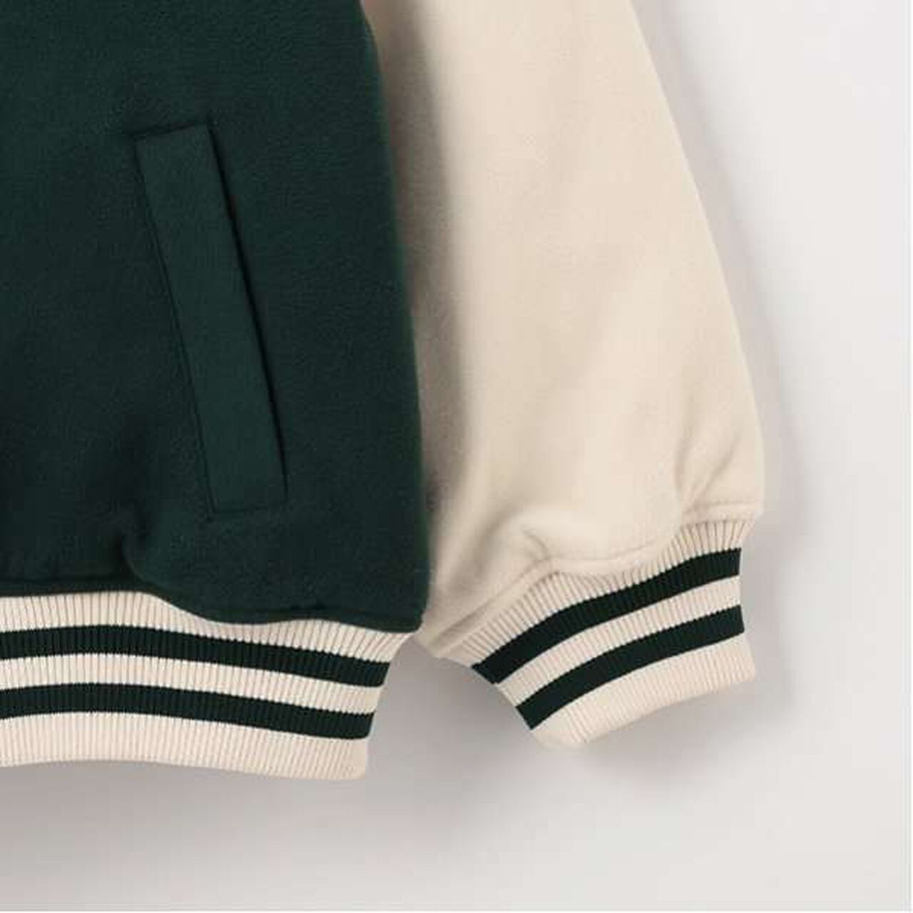 Reversible Quilted Stadium Jacket,Green, large image number 12