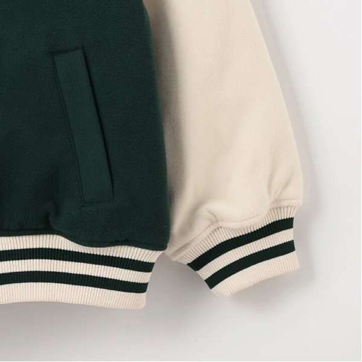 Reversible Quilted Stadium Jacket,Green, medium image number 12