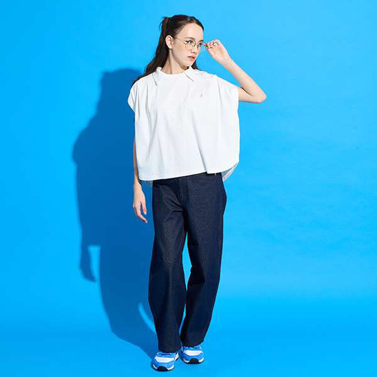 [AMI] Belted Barrel Silhouette Pants,Light blue, large image number 1