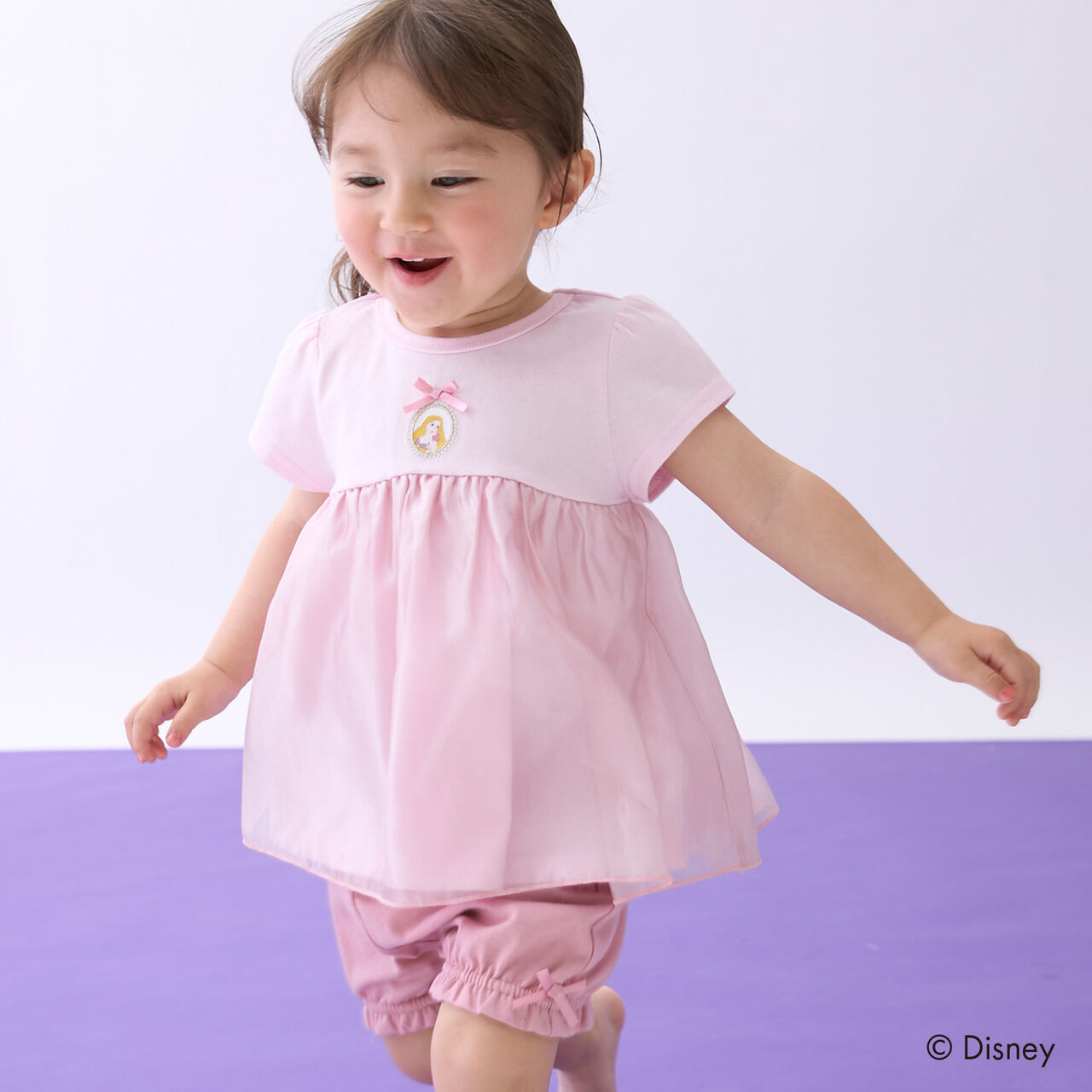 [Disney] Puff Sleeve Pajamas,Pearl white, large image number 1