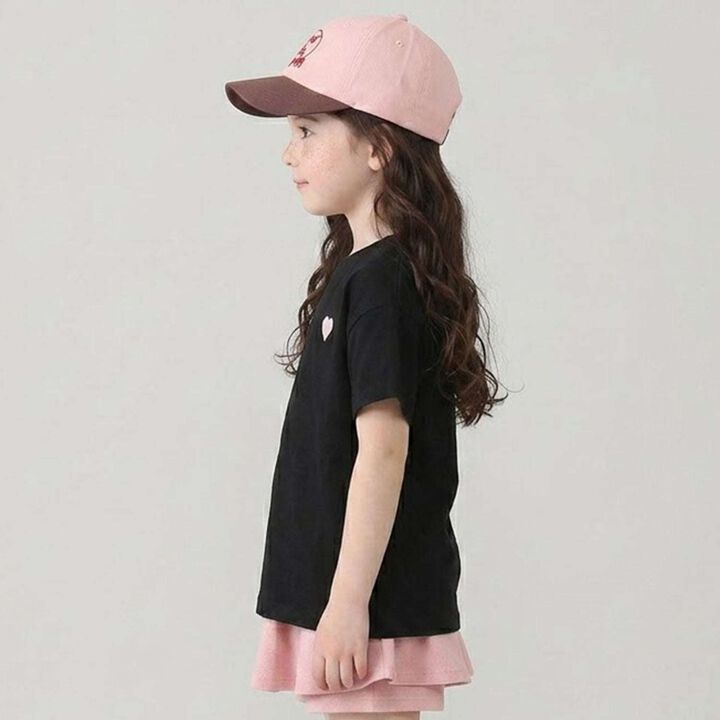 [100% Cotton] Heavy Rotation A-Line T-Shirt 2-Piece Set for Girls Kids,Dark red, medium image number 30