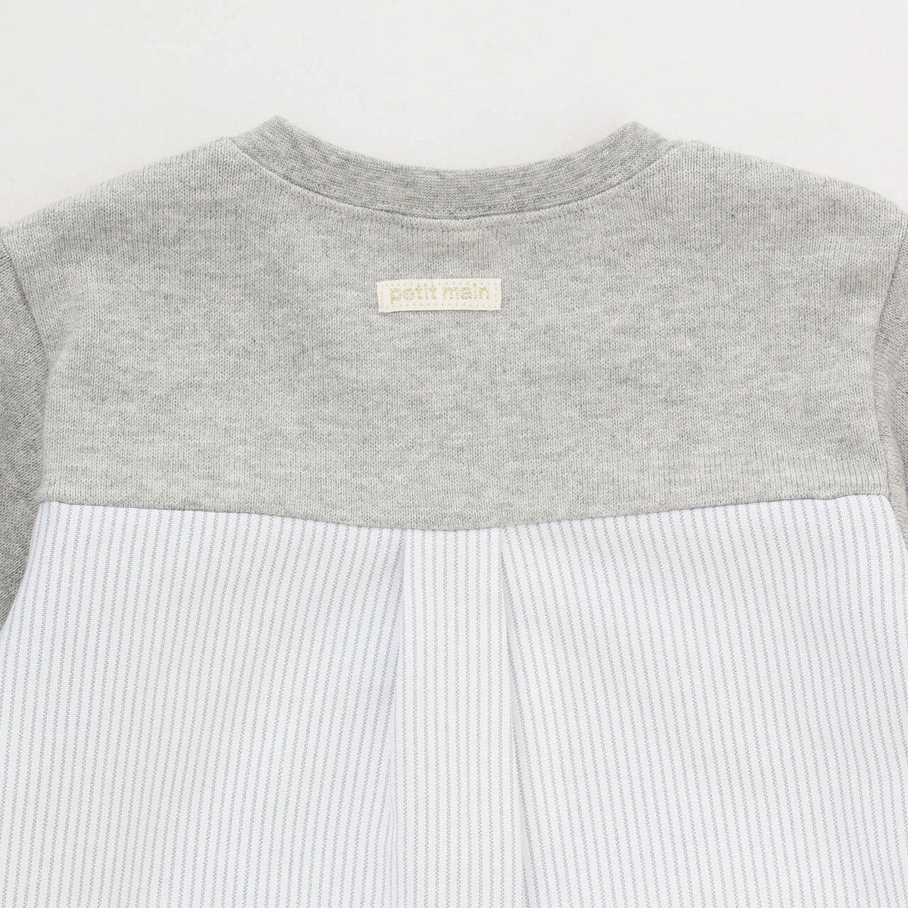 Chikawa Face Motif Long-Sleeve T-Shirt,Top gray, large image number 20