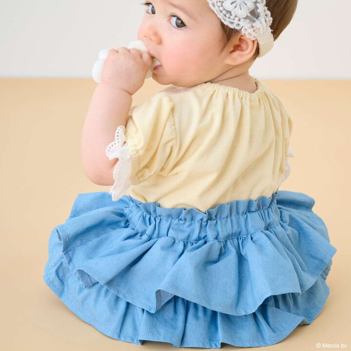 [miffy] Floral Appliqu&eacute; Outfit Set,Blue, medium image number 1