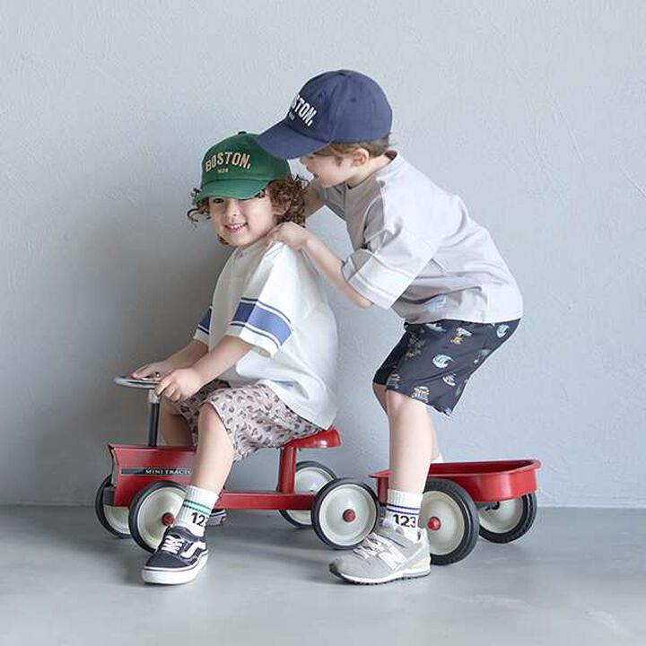 [Cool Touch] Either Way Is Fine! Sleeve Line Print Short Sleeve T-Shirt,Orange, medium image number 8