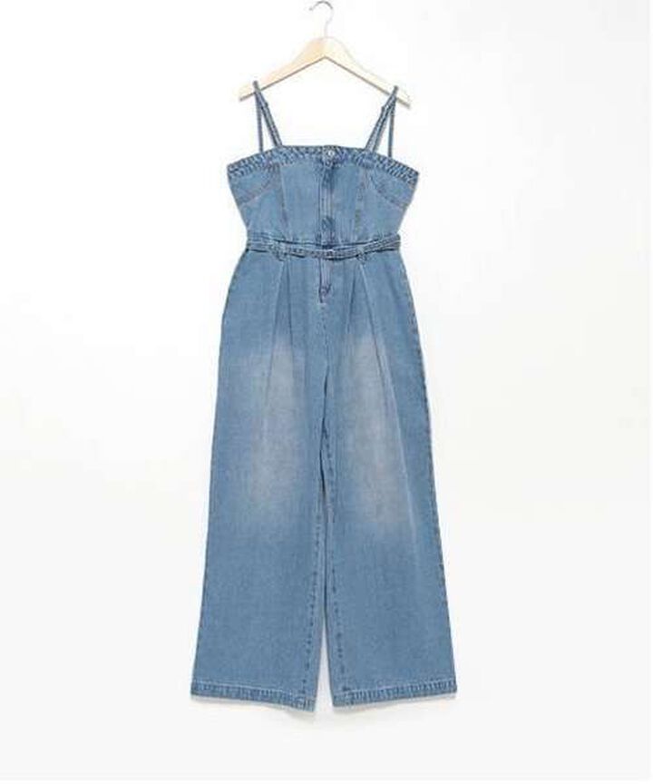 Denim Overall Jumpsuit,Gray, medium image number 5