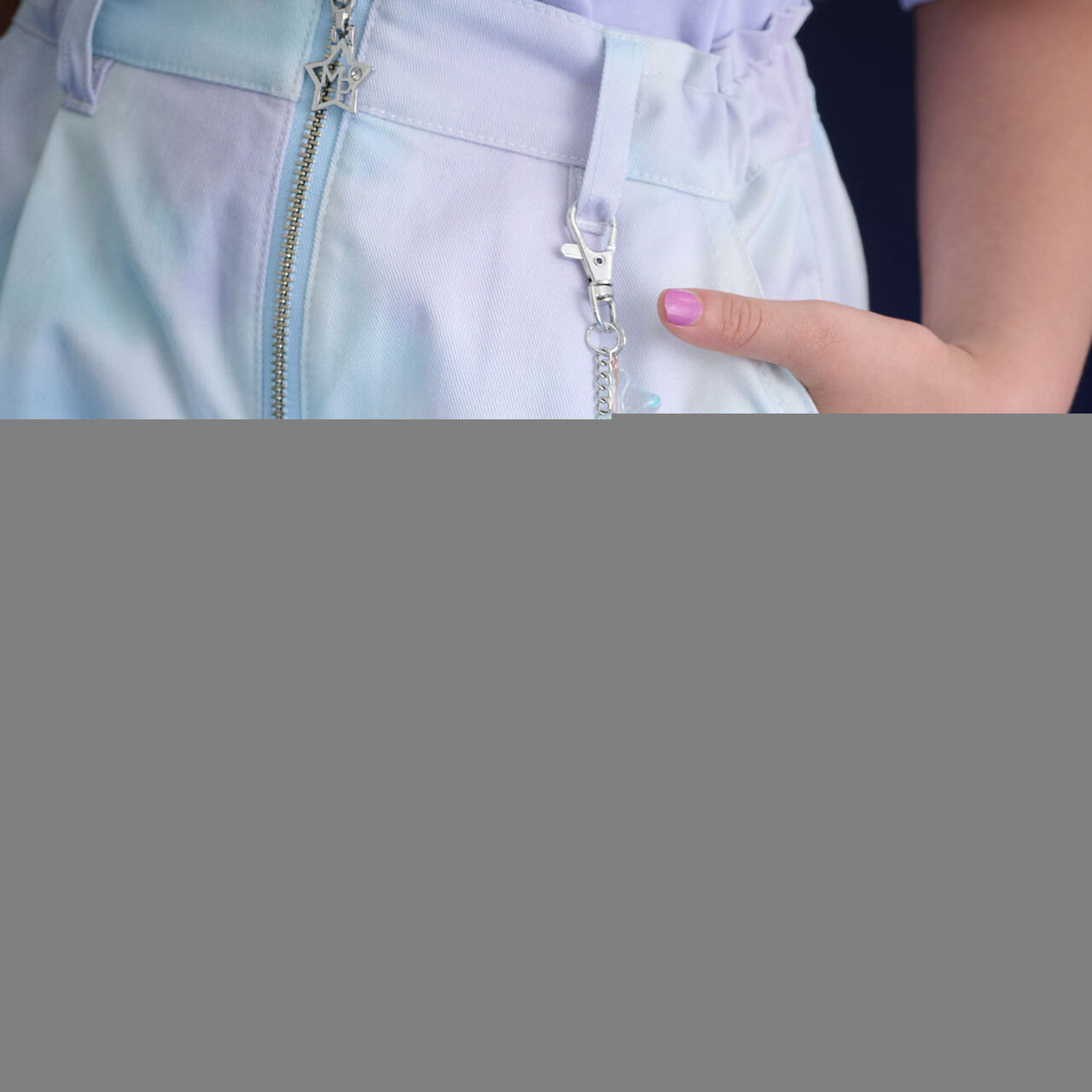 Front Zip Shorts with Glow-in-the-Dark Charm [Cool Touch],Multi color, large image number 3