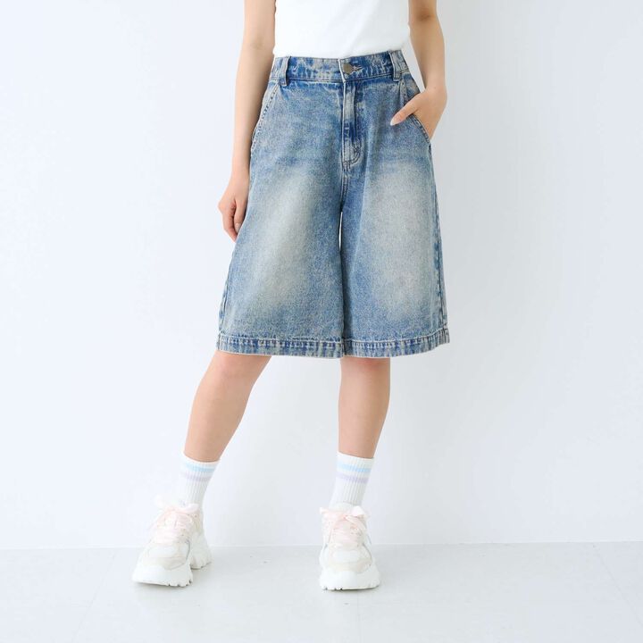 [LTXC] Half-Length Denim Pants,Gray, medium image number 2