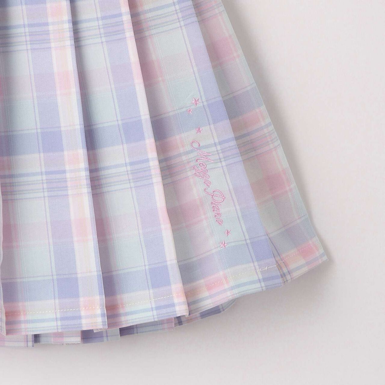 [Restock] Charm-Detail Check Pleated Skirt-Pants,Mint, large image number 5