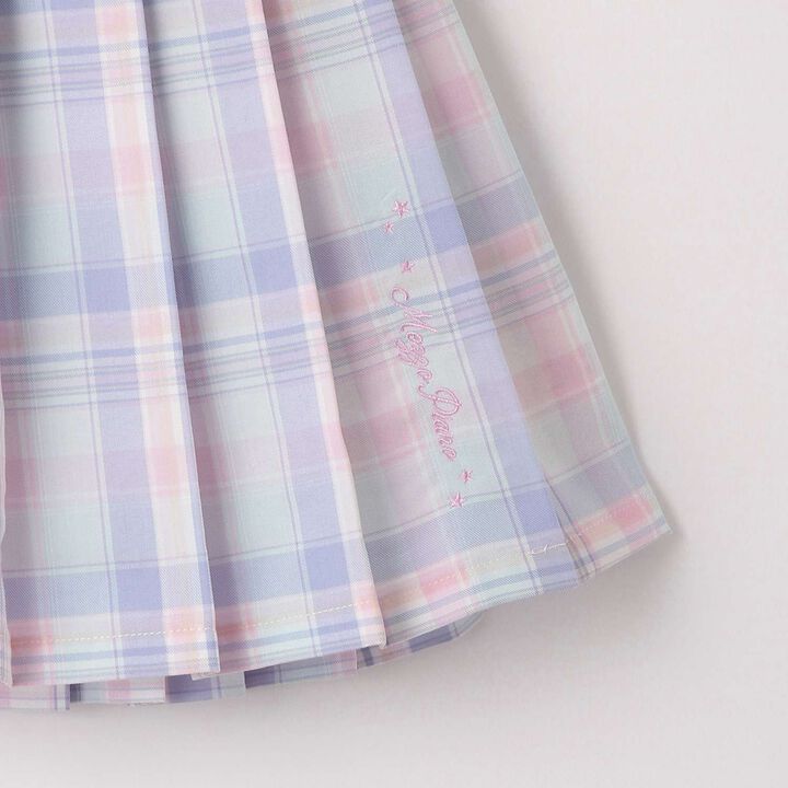 [Restock] Charm-Detail Check Pleated Skirt-Pants,Mint, medium image number 5