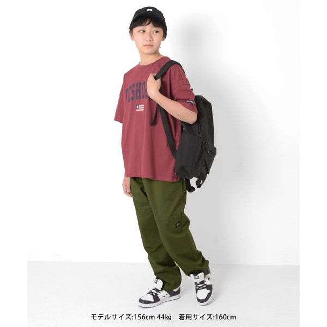 [Adult Size Available] [DC] Arch Logo Print Big Short Sleeve T-Shirt,Deep red, large image number 3