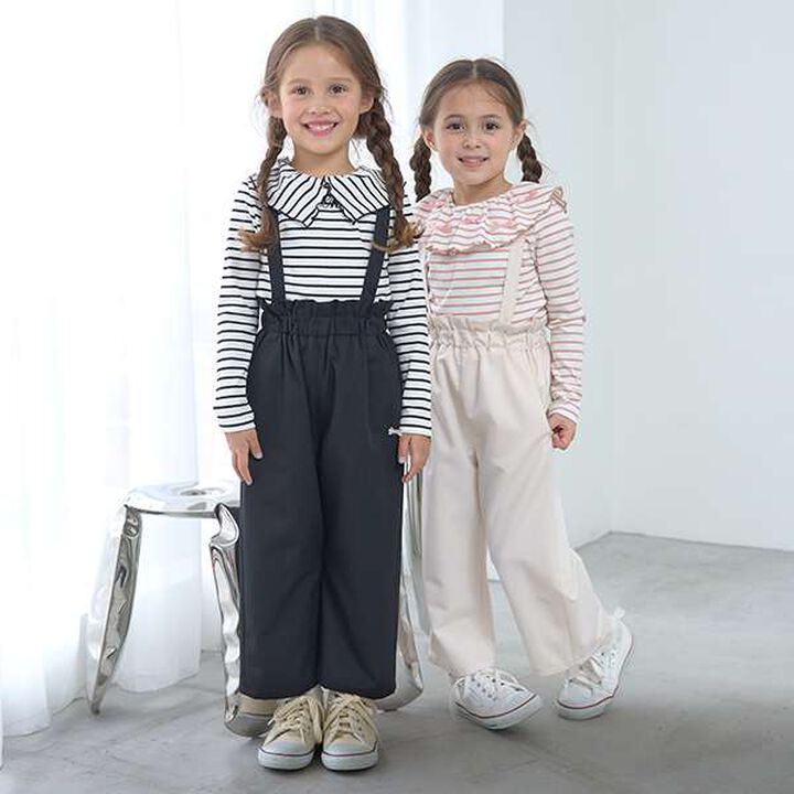 Front and Back Both OK! Collared Long-Sleeve T-Shirt,Pink, medium image number 11