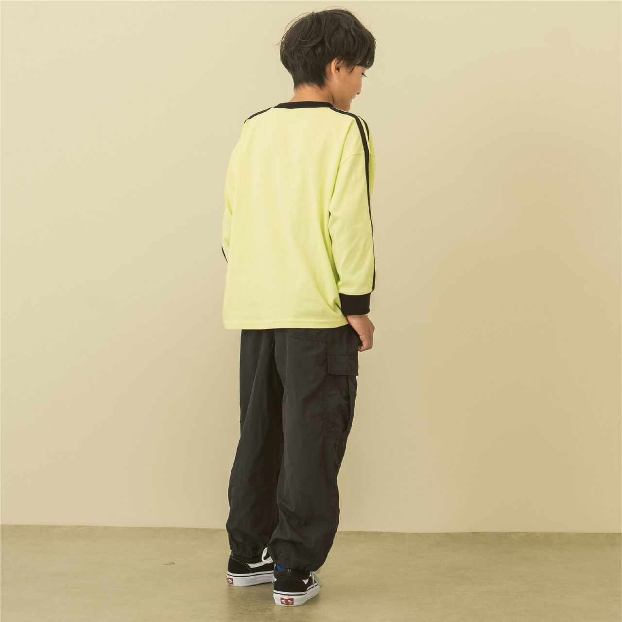 [Stain Resistant] Long-Sleeve T-Shirt with Sleeve Stripes,White, large image number 6