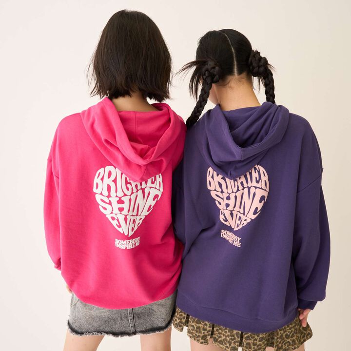 [Seconds Cute Top] LTXC Puffy Heart Loose Parka,Black, medium image number 14