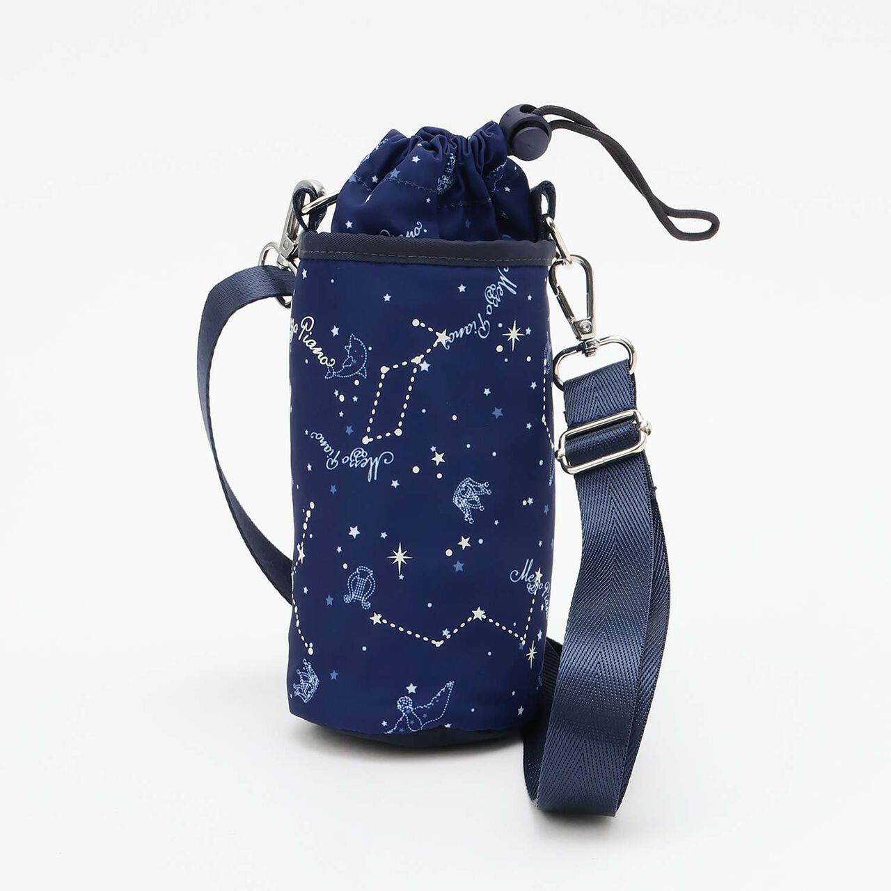 Glow-in-the-Dark Print Shoulder Bag with Bottle Holder,Lavender, large image number 18