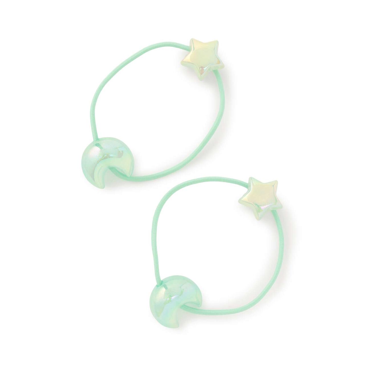 [Soft Glow] Star & Moon Hair Ties (Set of 2) [Kids] [Girls],Lavender, large image number 5