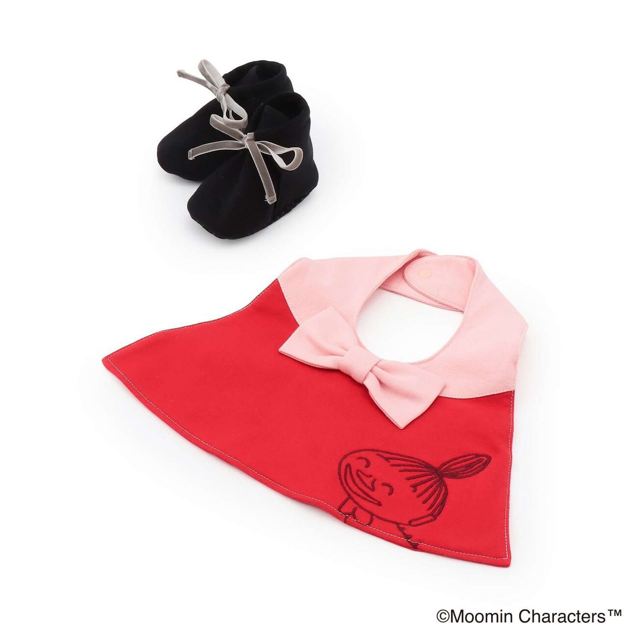 [MOOMIN] Little My Bib + Socks Set,Red, large image number 0