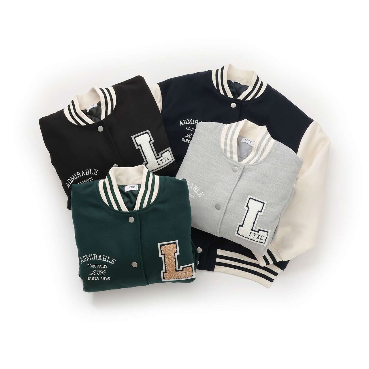 Reversible Quilted Varsity Jacket,Top gray, large image number 3