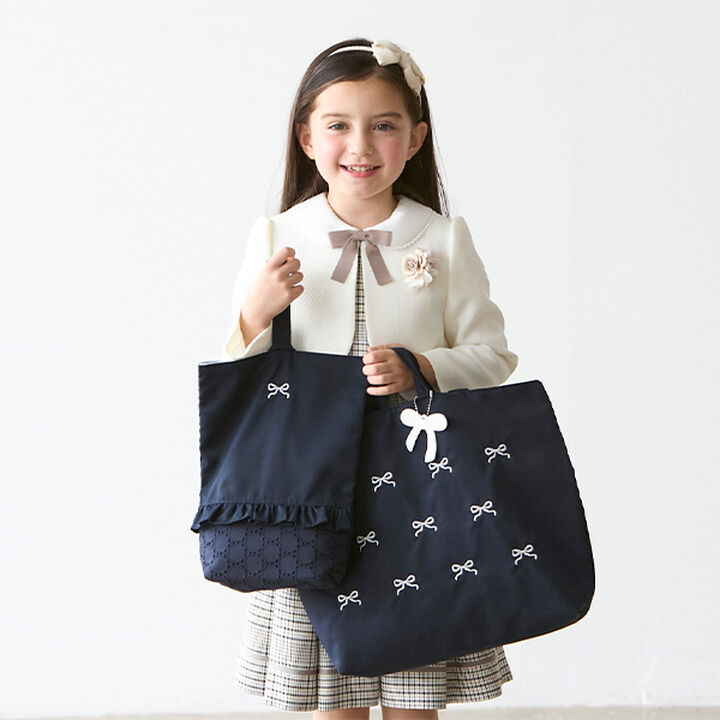 Frill Shoe Bag,Navy, medium image number 4