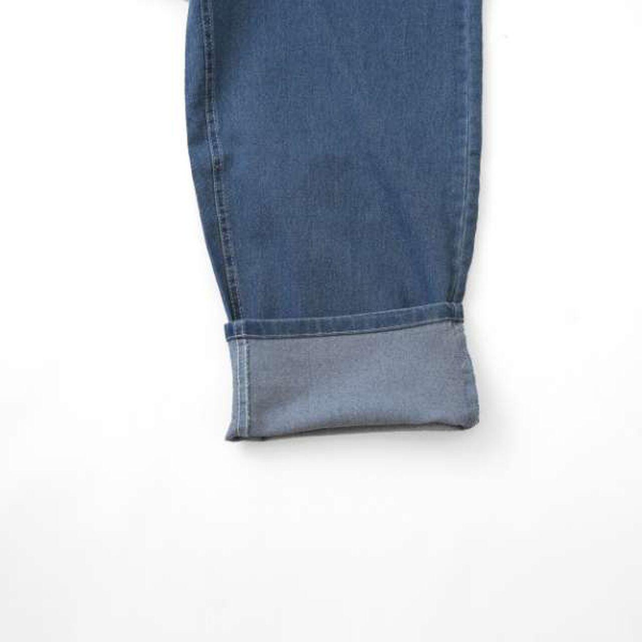 Stretch Denim Relaxed Baggy Pants,Deep blue, large image number 3