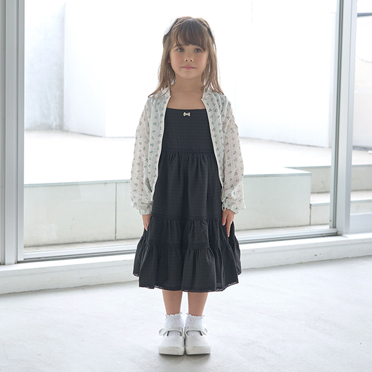 Tiered One-Piece Dress,Off white, large image number 8