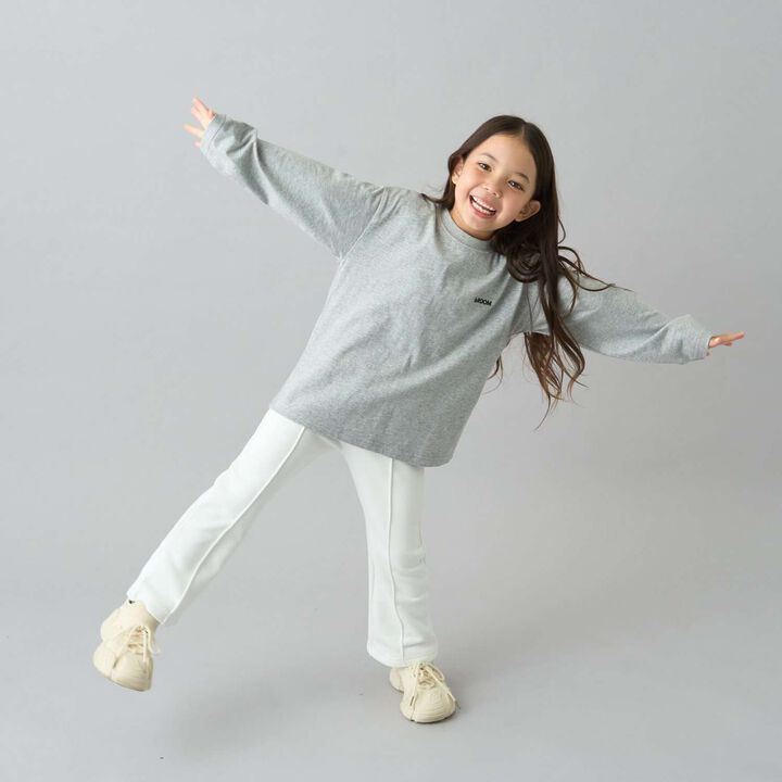 [Daily Standard Wear] Oversized Simple Design Long-Sleeve T-Shirt with Accent,Ivory, medium image number 35