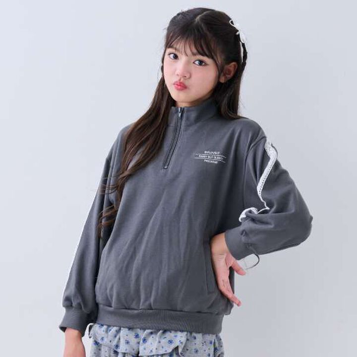 Half Zip Parka,Blue gray, medium image number 12