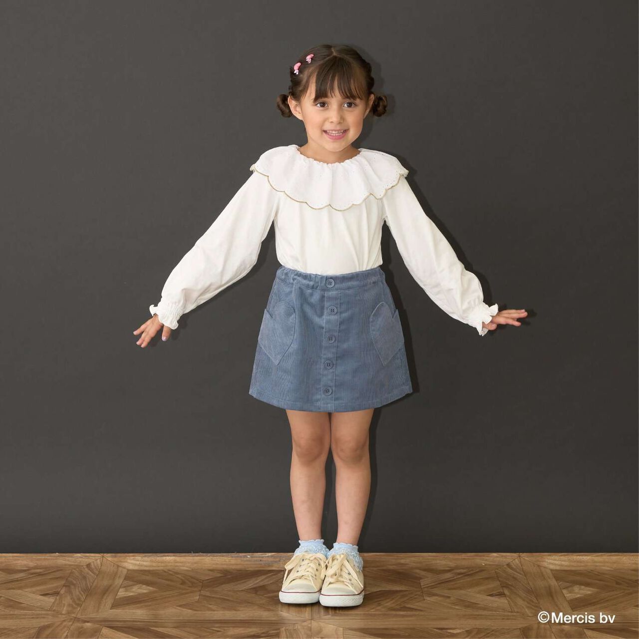 [Miffy] Soft Cotton Lace Collar Top,Light pink, large image number 12