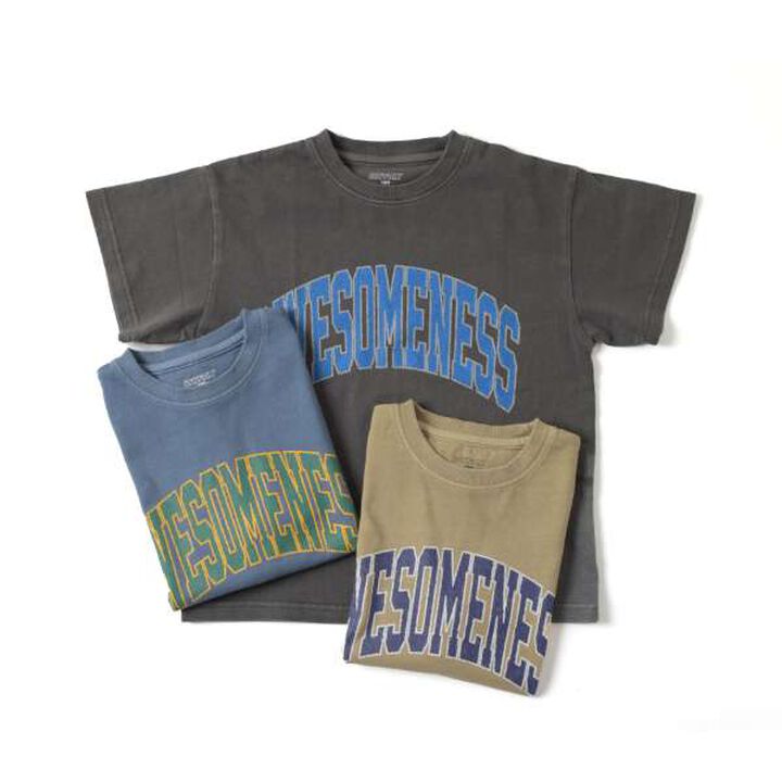 [SKIT0LY] [Heavyweight Jersey] Pigment College Printed T-Shirt,Charcoal gray, medium image number 4